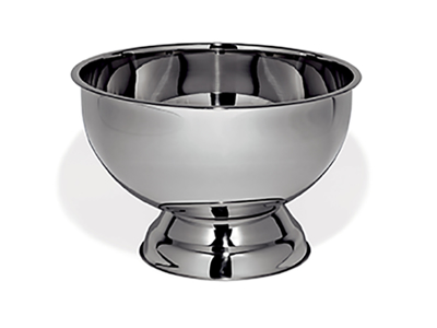 Champagnebowle i stål 40 cm bred kant