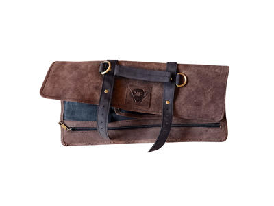 Rullemappe Brun Læder 5 Rum 43x35 cm