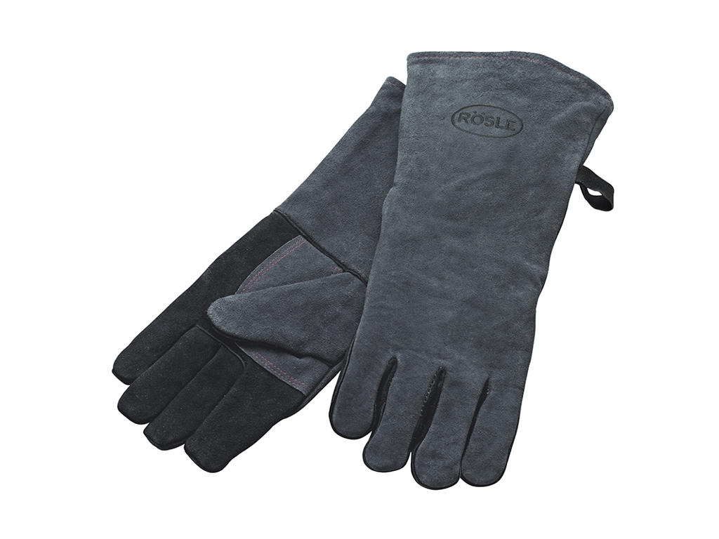 Grillhandske Læder 41,5x19 cm Sort Rösle