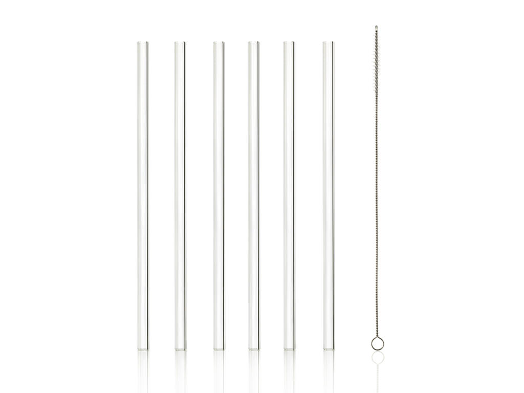 Sugerør glas klar 23 cm 