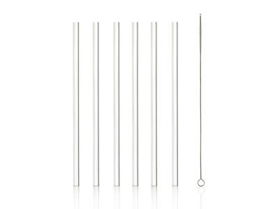 Sugerør glas klar 23 cm 