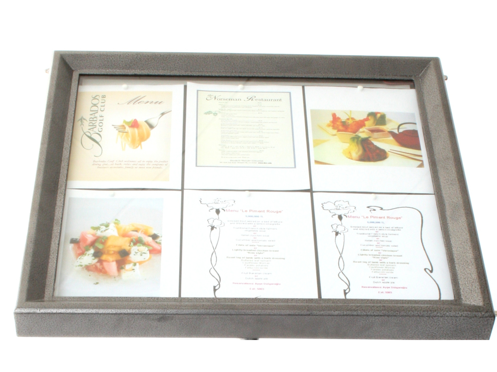 Informationsdisplay 6xA4 m. LED lys