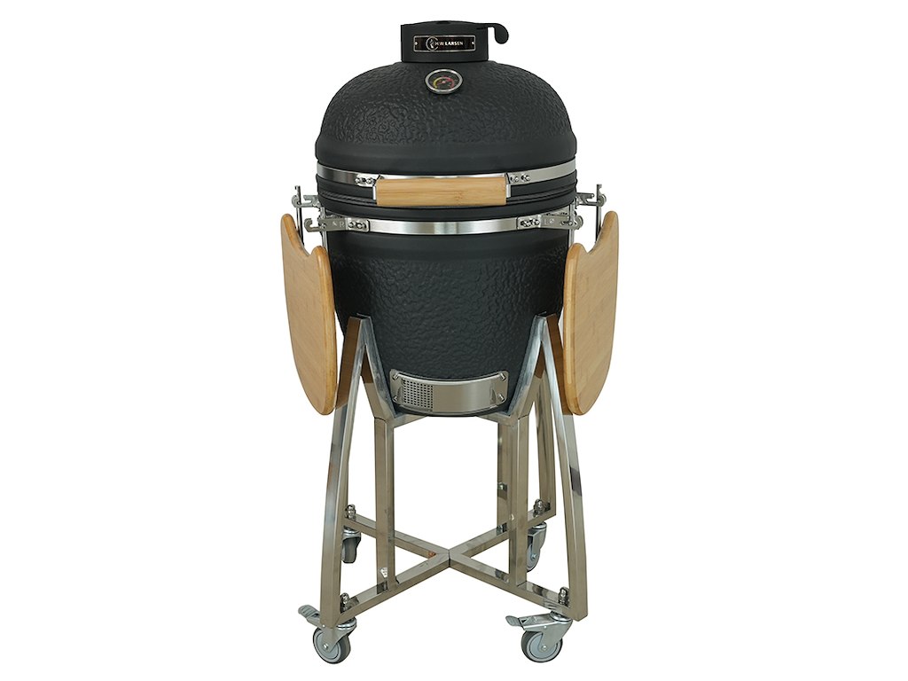 Kamado grill 18" Stone mat sort med sideborde og understel