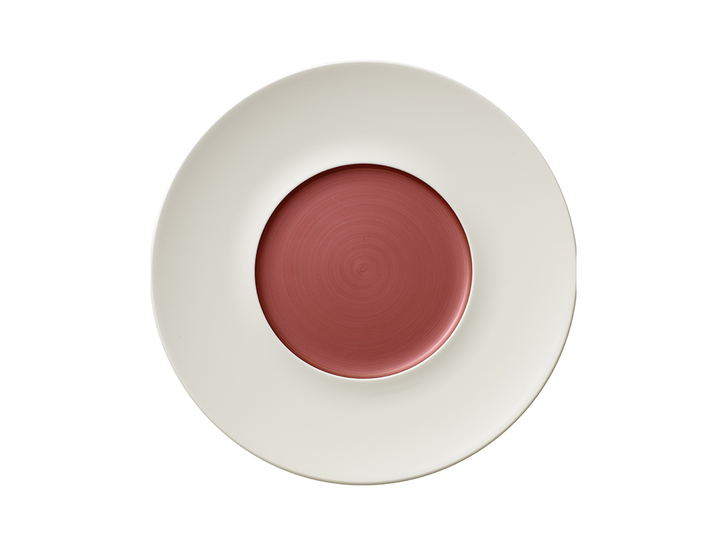 Copper Glow Tallerken Hvid/Kob Ø 290 mm - Bred kant