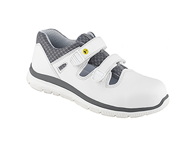 Arbejdssko m/velcro, hvid