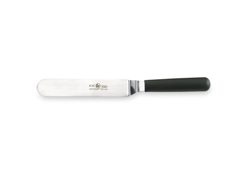 Paletkniv, vinklet, 15 cm, Icel, Sort