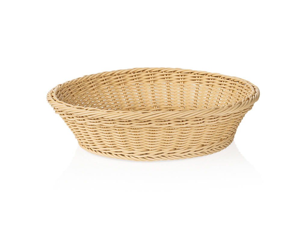 Brødkurv Lys Beige Ø 37 cm H9 cm  Weaver
