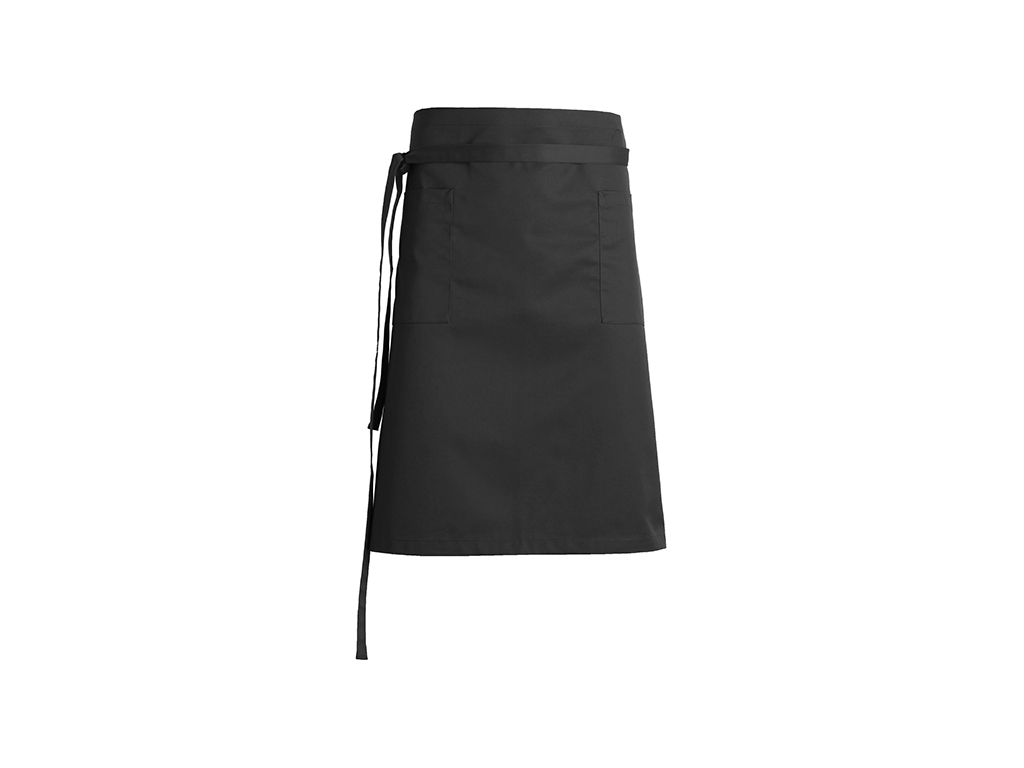 Forstykke med lommer sort 110x60 cm