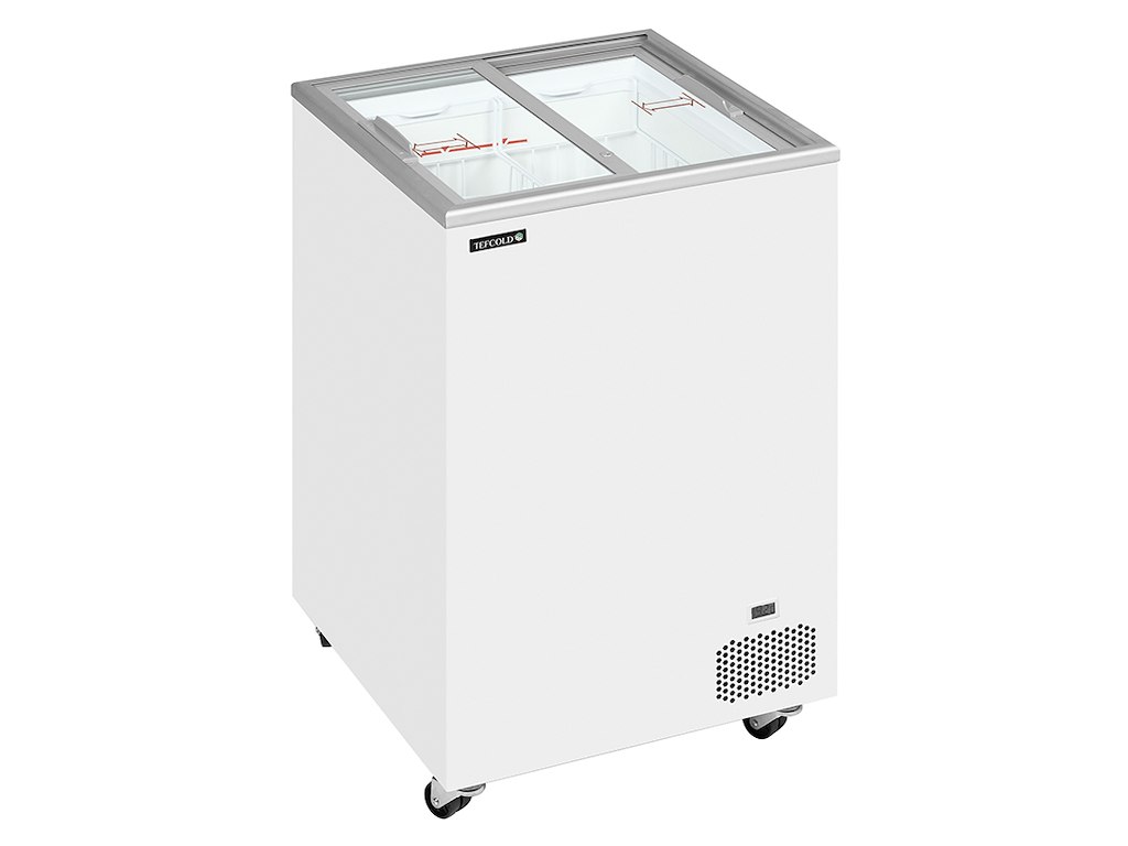 Kummefryser display 91 ltr Hvid m/hjul
