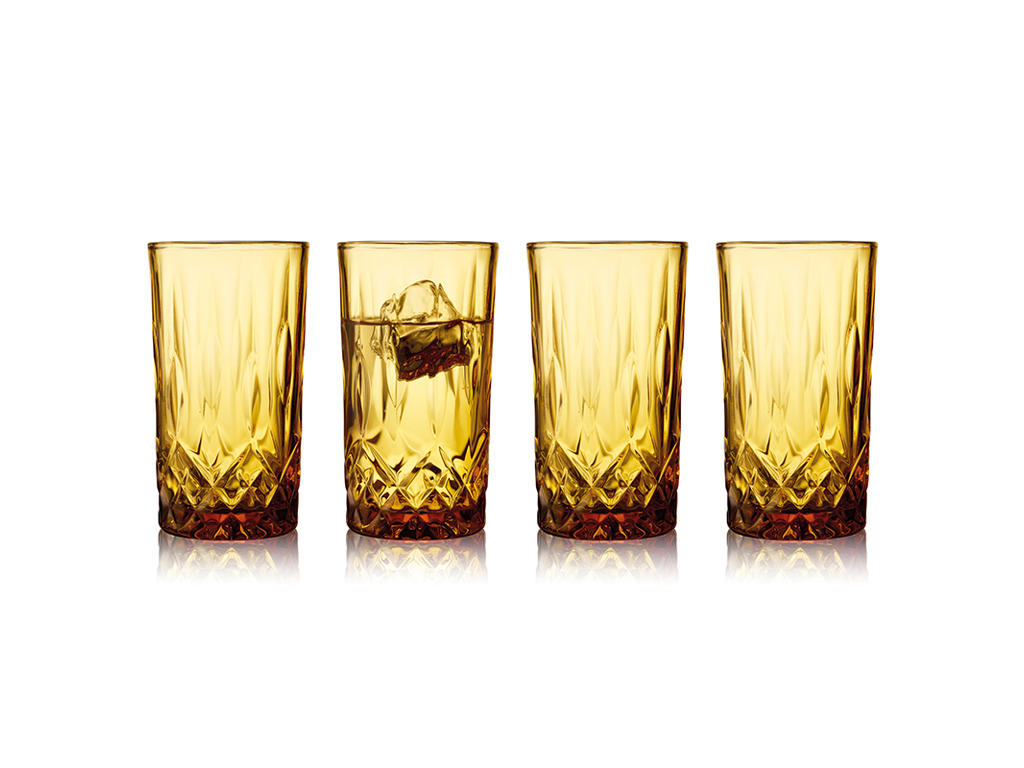 Glas Highball Sorrento 38 cl 4 stk. Amber