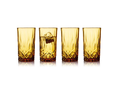 Glas Highball Sorrento 38 cl 4 stk. Amber