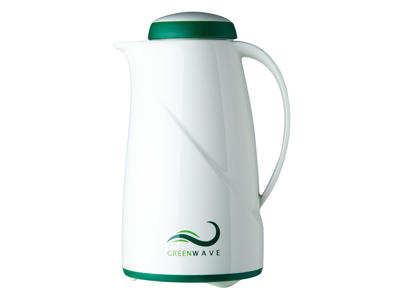Termokande1 ltr. Hvid Green Wave