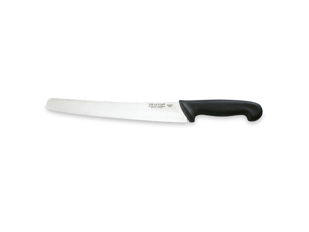Universalkniv, 25 cm, Granton, Sort