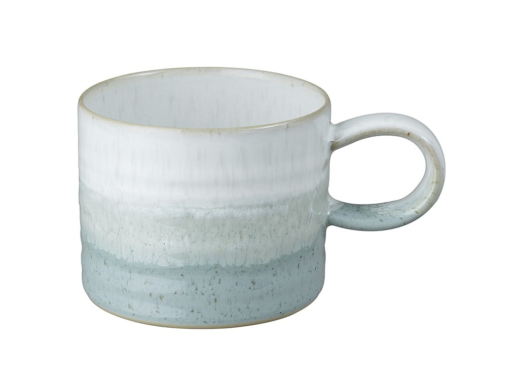 Denby Kiln Kop med hank – Rillet grøn 295 ml
