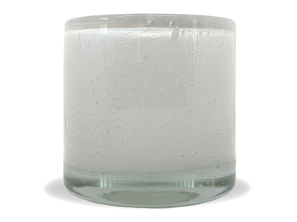 Lysestage Ø9x10 AYLA Hvid Mundblæst