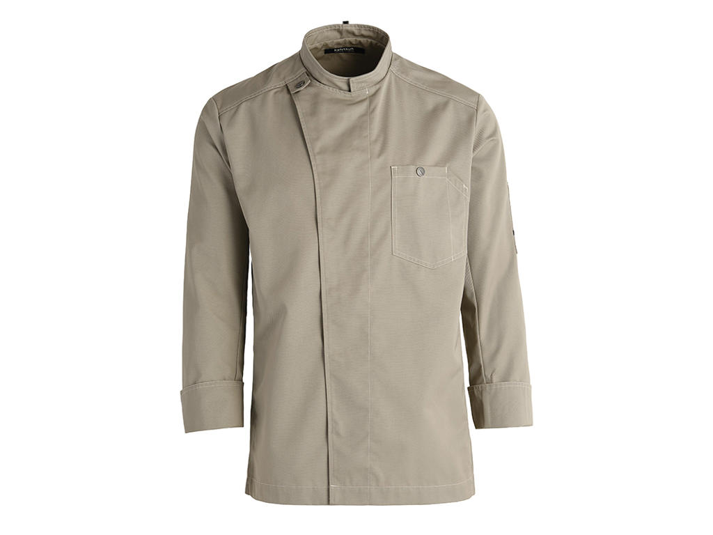Kokkejakke Unisex Mørk sand str. S