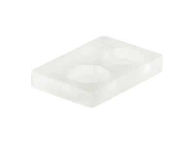 Bakke til 2 huller 12,5x8,5 cm Hvid Mealplak