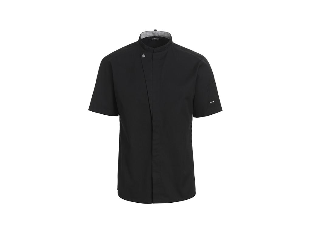 Kokkejakke sort m/trykknap XXXXL