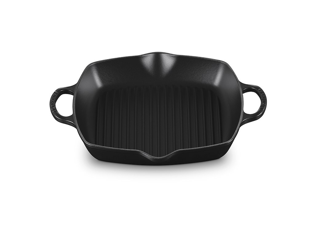 Le Creuset grillpande 30x30 cm i mat sort