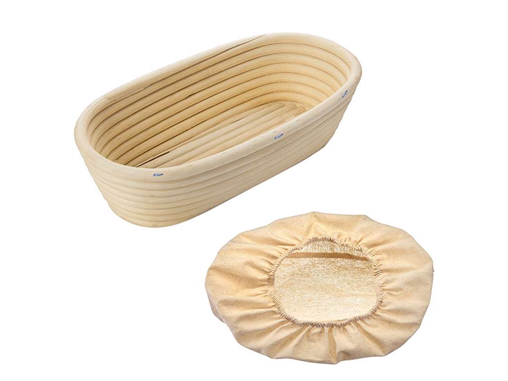 Hævekurv oval 27,5x14cm med stofklæde