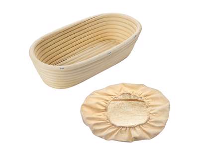 Hævekurv oval 27,5x14cm med stofklæde