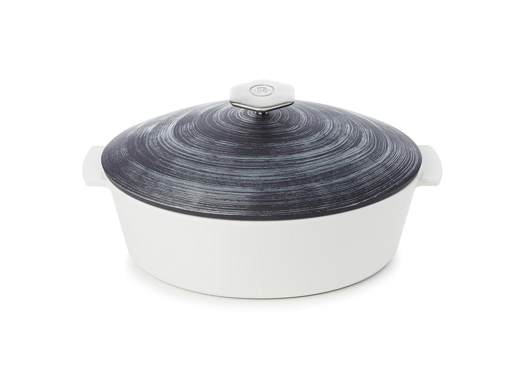 Gryde Oval 32,5x26,5 cm Uglaseret Sort Revolution 2