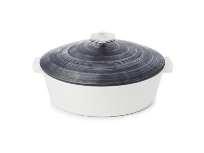 Gryde Oval 32,5x26,5 cm Uglaseret Sort Revolution 2