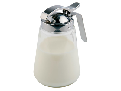 Flødekande i glas, Ø:8,5cm H:13,5 cm 