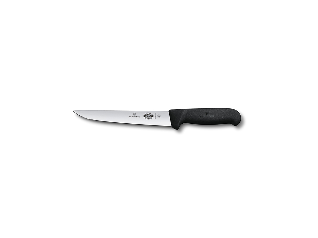 Udbener, 18 cm, Victorinox Fibrox, sort, lige blad