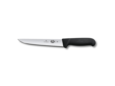 Udbener, 18 cm, Victorinox Fibrox, sort, lige blad