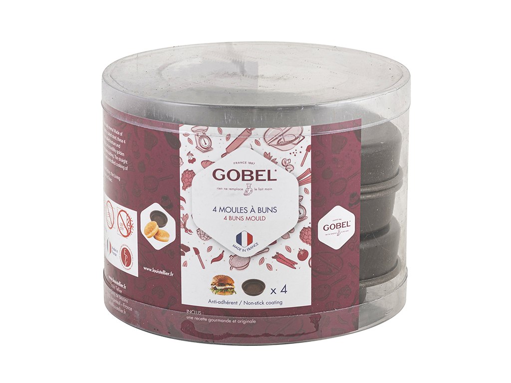 Brødform 4 stk Ø 12cm t/Burgerboller