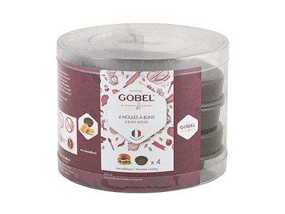 Brødform 4 stk Ø 12cm t/Burgerboller