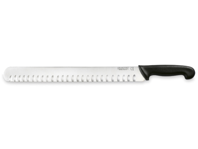 Shawarmakniv, 36 cm, Granton, Sort, med luftskær