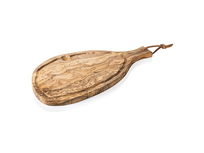 Skærebræt Oliventræ 50x23x2cm m/håndtag 