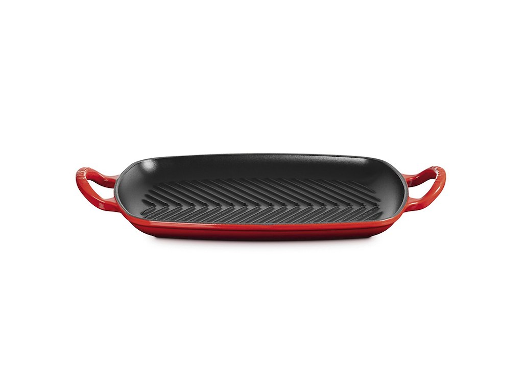 Le Creuset lav grillpande 30x30 cm i Cerise