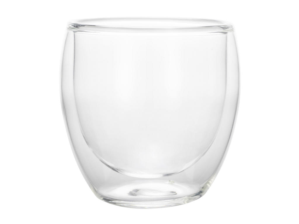Glas 250ml Dobbeltvægget 2 stk. Curved