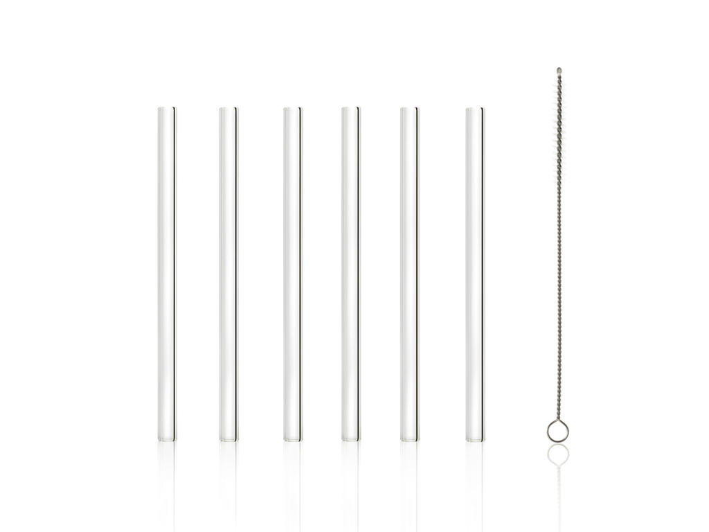 Sugerør glas klar 15 cm