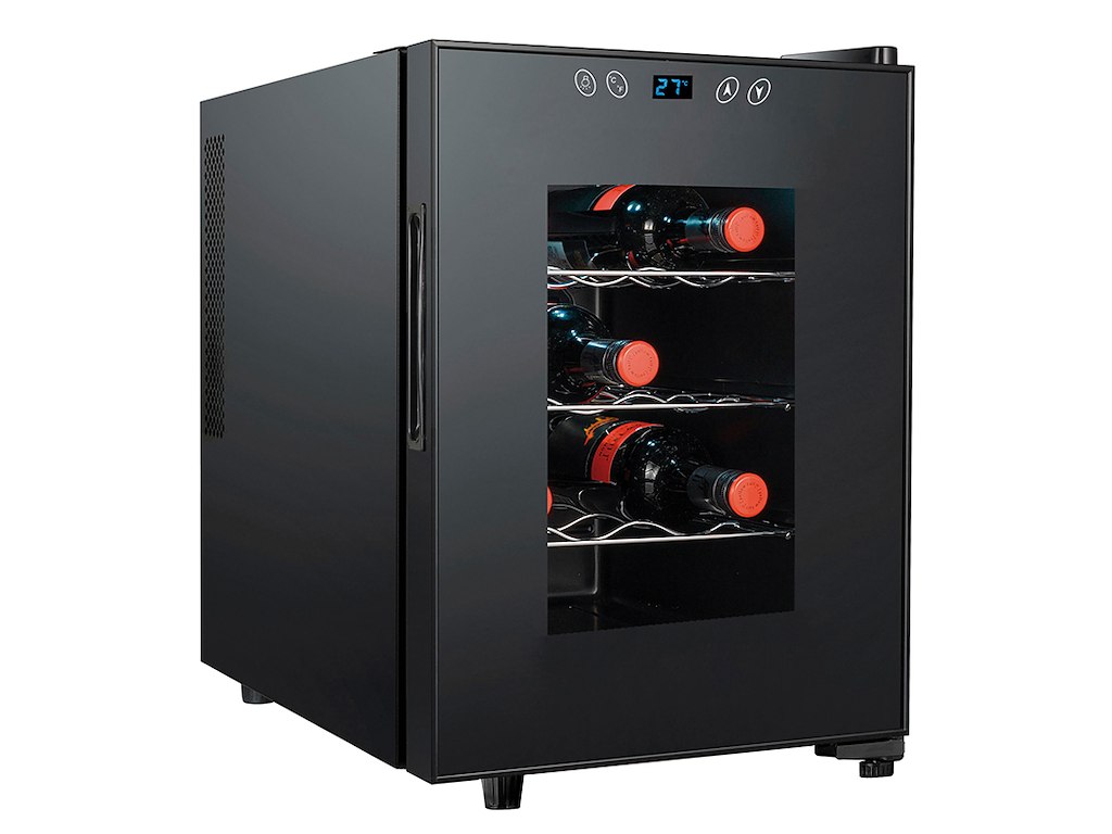 Vinkøleskab 12 fl. 1-18C Sort