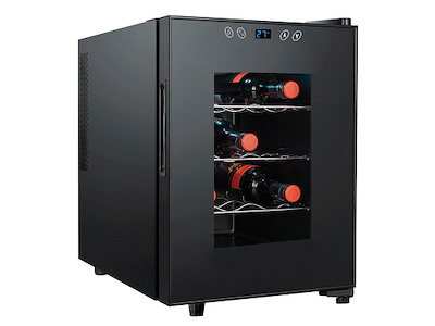 Vinkøleskab 12 fl. 1-18C Sort