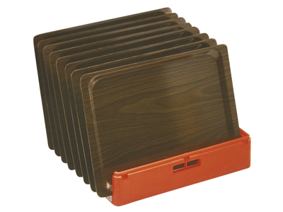 Opvaskebakke til 7 bakker åben RØD 1 stk