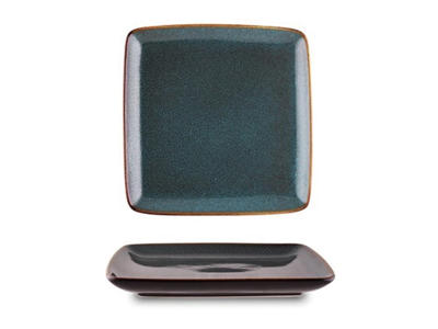 Tallerken Flad 20x20 cm Petroleum Monsul