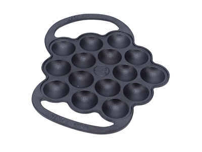 Poffertjes pande flad æbleskive Støbejern