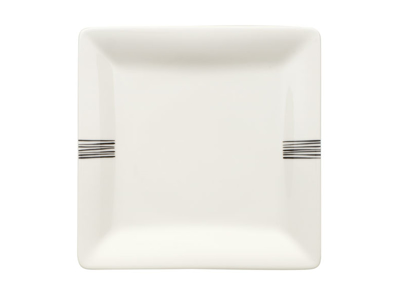 Black Lines Day Tallerken firkantet flad