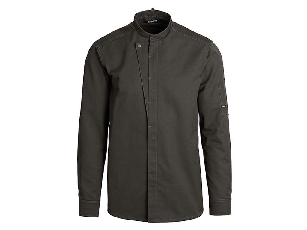 Kokkejakke cypres olive m/trykknap XS