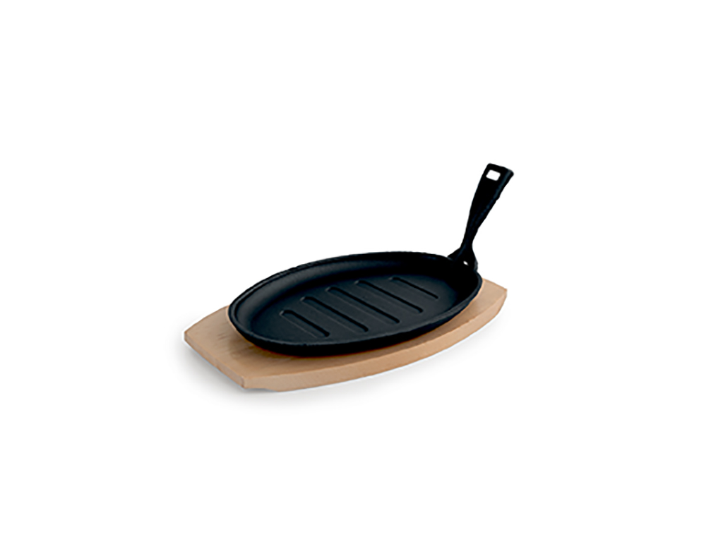 Tallerken Støbejern oval 29x18 cm