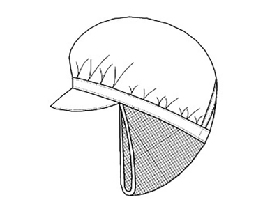 Kasket m.net langt hår One Size