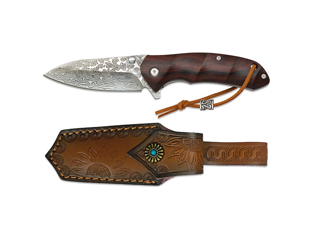 Urtekniv Damascus 73 lag 7,4 cm  