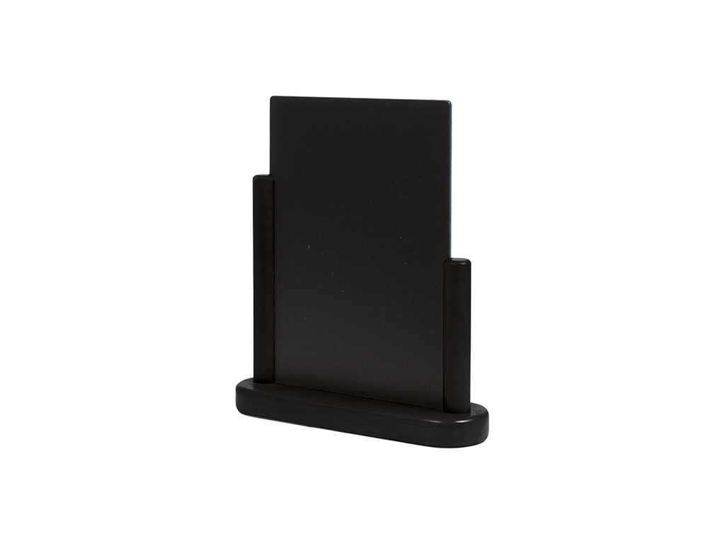 Tavle 15x21 cm A5 m/sort træ fod bord