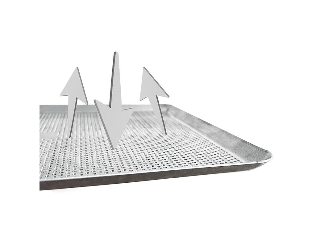 Bageplade Perf. 600x400 mm. Buk H:10 mm