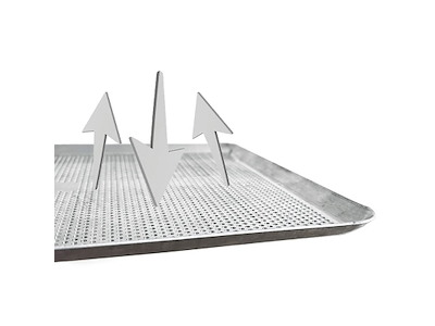 Bageplade Perf. 600x400 mm. Buk H:10 mm